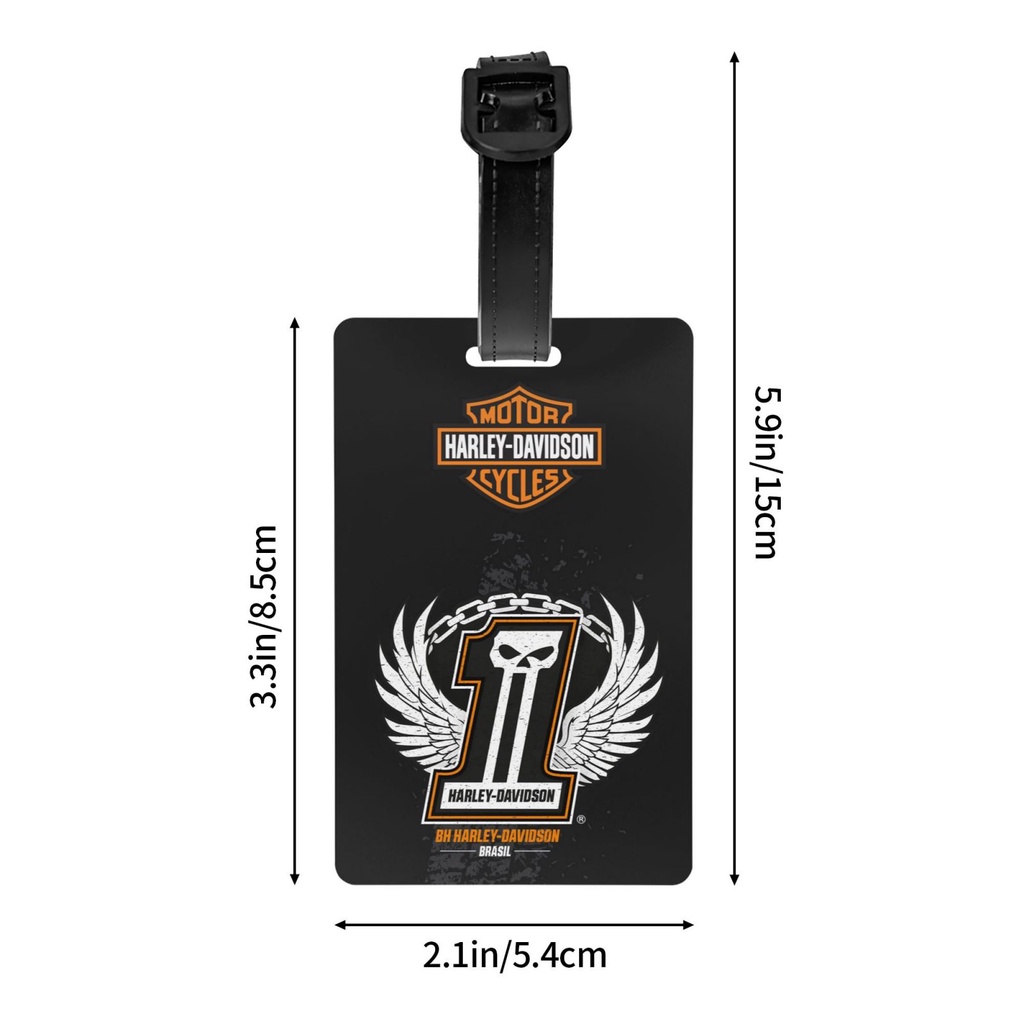 Thẻ Hành Lý Bằng Nhựa pvc 5.4 * 8.5cm In Chữ harley davidsons
