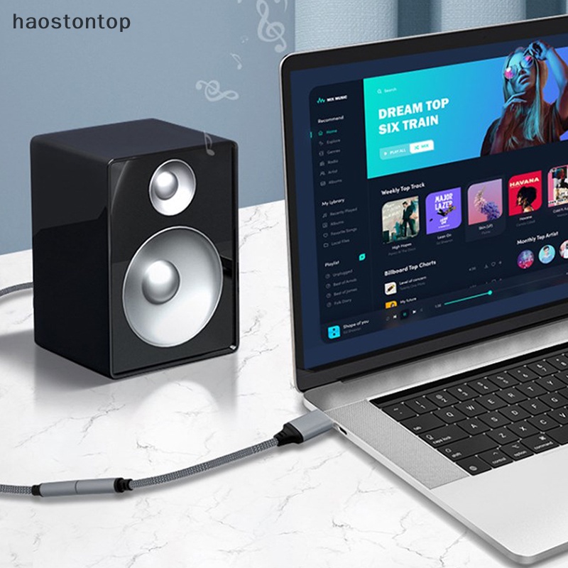 Cáp Chuyển Đổi Âm Thanh haostontop usb Giắc Cắm 3.5mm Chuyên Dụng Cho pc laptop