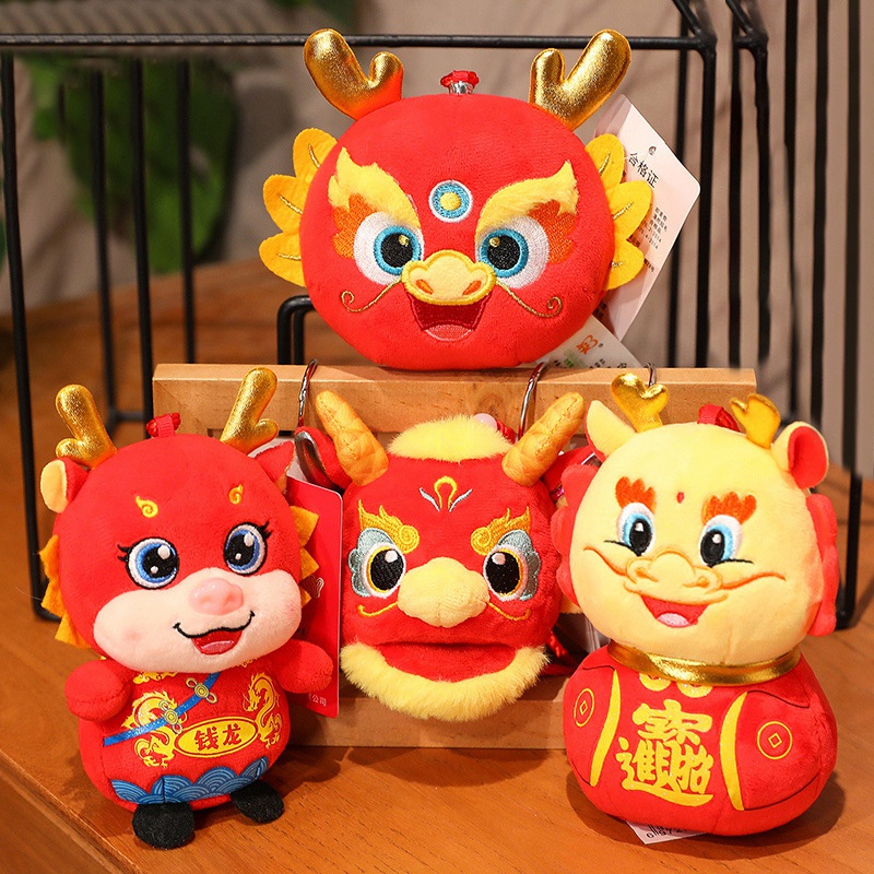 Bao Lì Xì Năm Mới 2024 Hình Rồng Đỏ Nhồi Bông Sáng Tạo