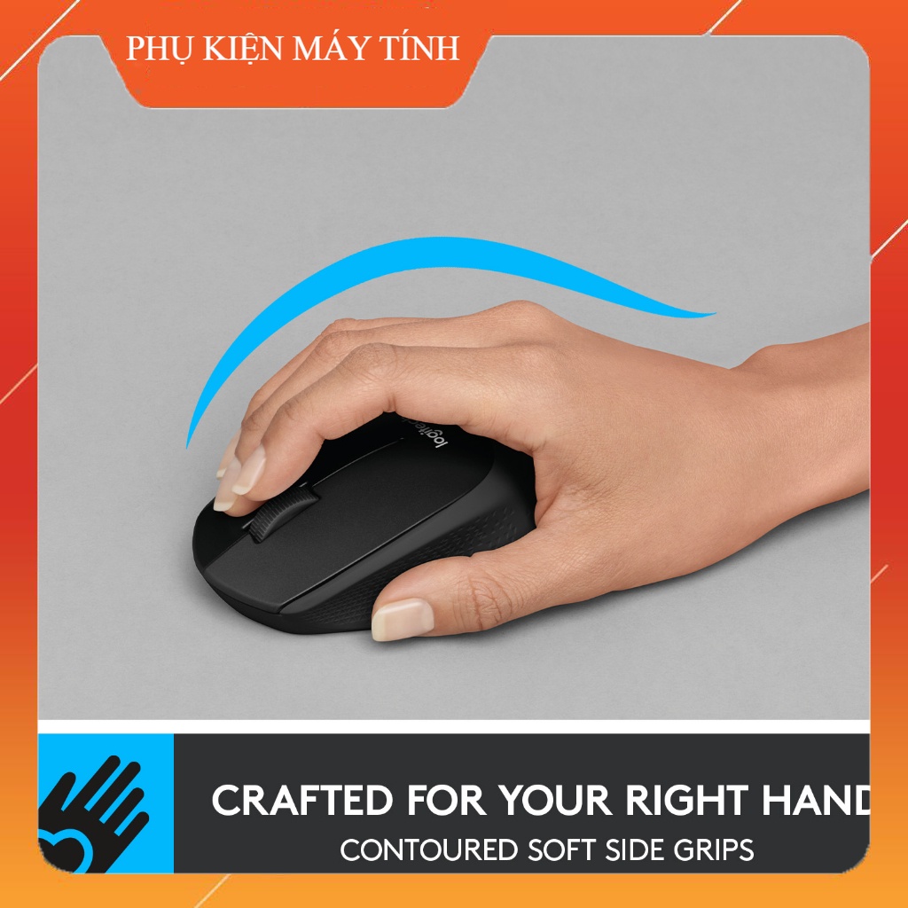 Chuột không dây Logitech M330 Silent Plus - Giảm ồn, USB, thuận tay phải, PC/ Laptop- LOẠI 1