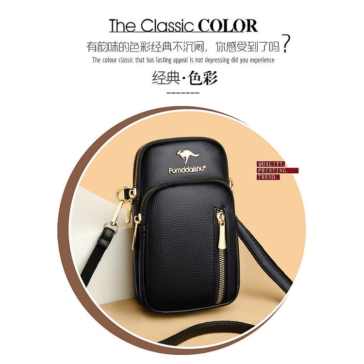 Mobile Túi Đeo Chéo mini Bằng Da Bò Thật Đựng Điện Thoại Thời Trang Cho Nữ