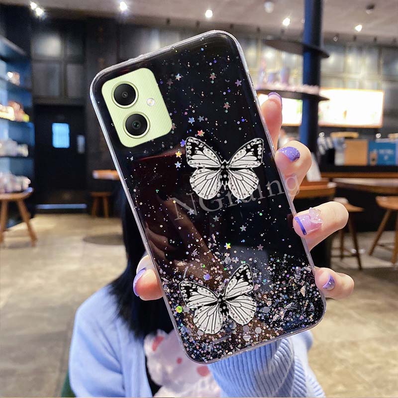 Thời Trang Ốp điện thoại Hình Bướm Cho samsung galaxy a05 a05s Super Zoom starry sky
