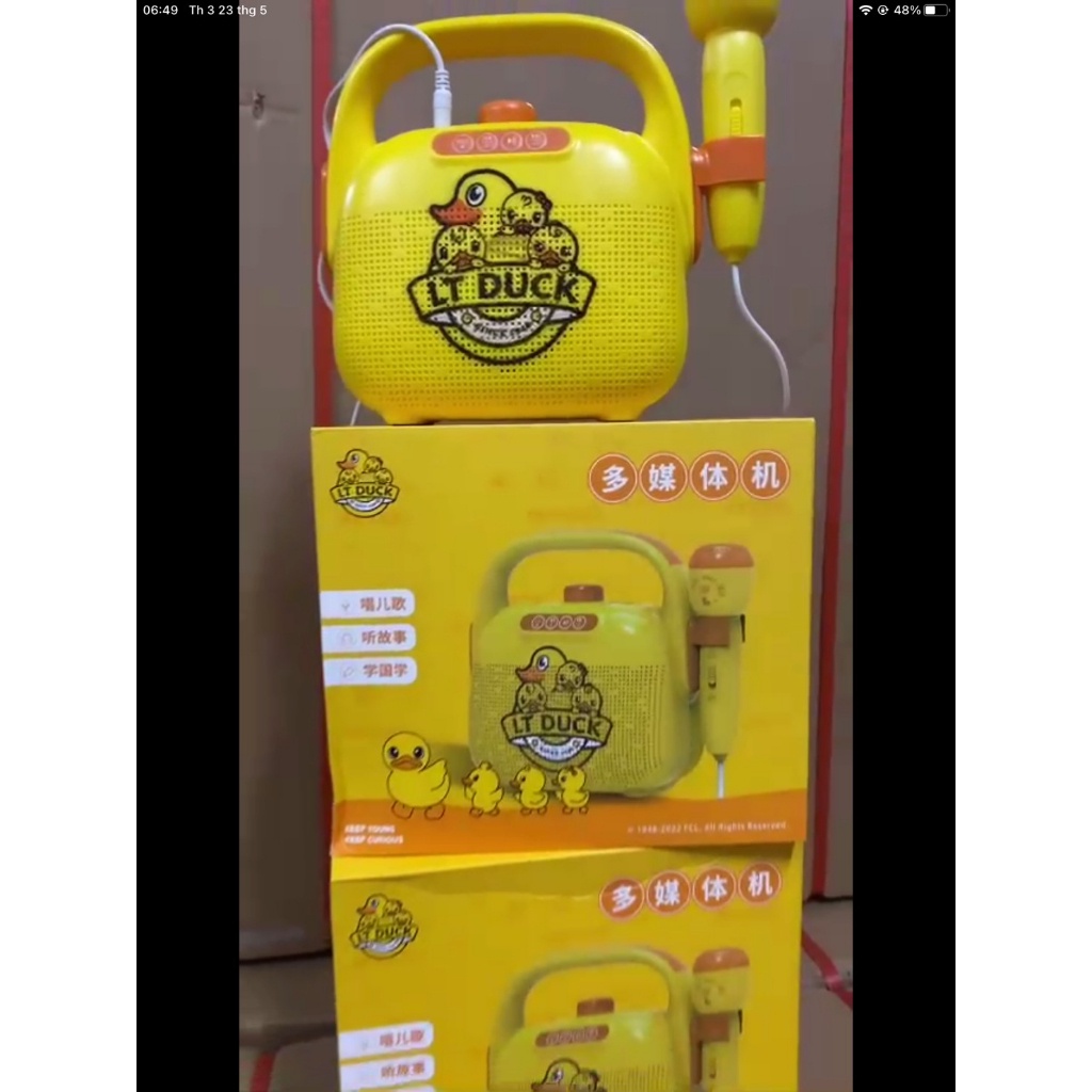 Loa Micro Karaoke Bluetooth Đồ Chơi Cho Bé - Hát Kèm Dây