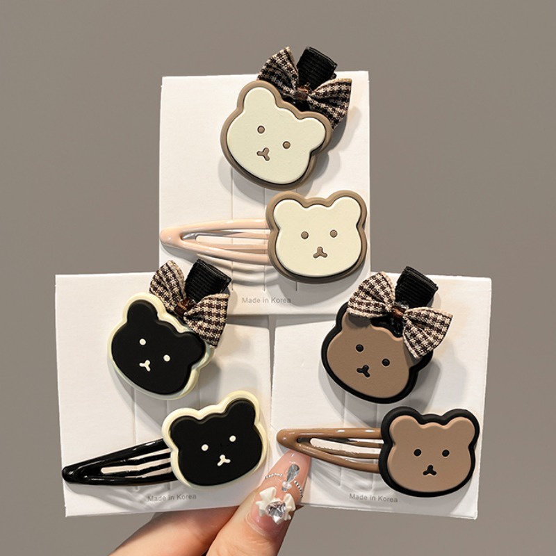 1 Kẹp Tóc Dạng Mỏ Vịt Bằng Vải Kaki Dễ Thương Ngọt Ngào Dành Cho Bạn Gái