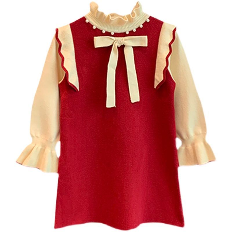 Đầm Công Chúa Lót Lông Cừu Phong Cách Hàn Quốc Thời Trang Thu Đông Mới Cho Bé Gái