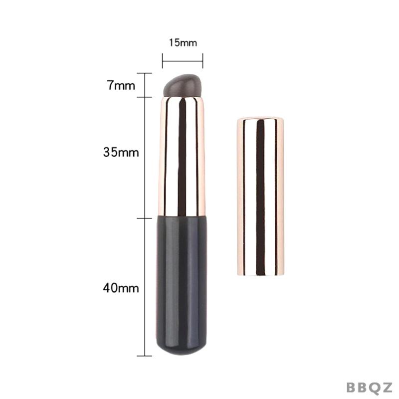 Cọ Trang Điểm Môi Đầu Tròn Bằng Silicon Mềm Có Nắp Tái Sử Dụng Được