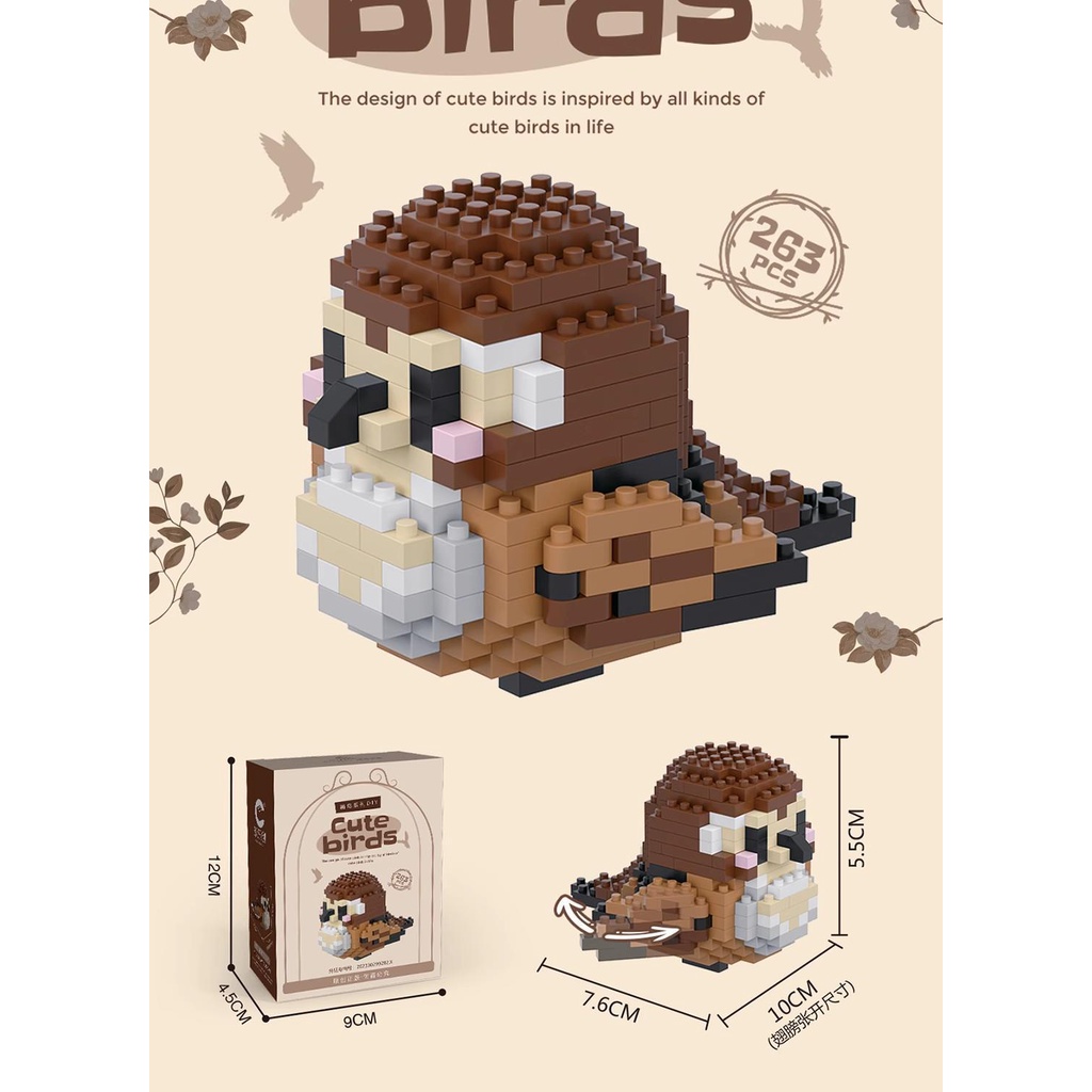 Lego Đồ Chơi Lắp Ráp Chú Chim Nhỏ Dễ Thương Cho Bé