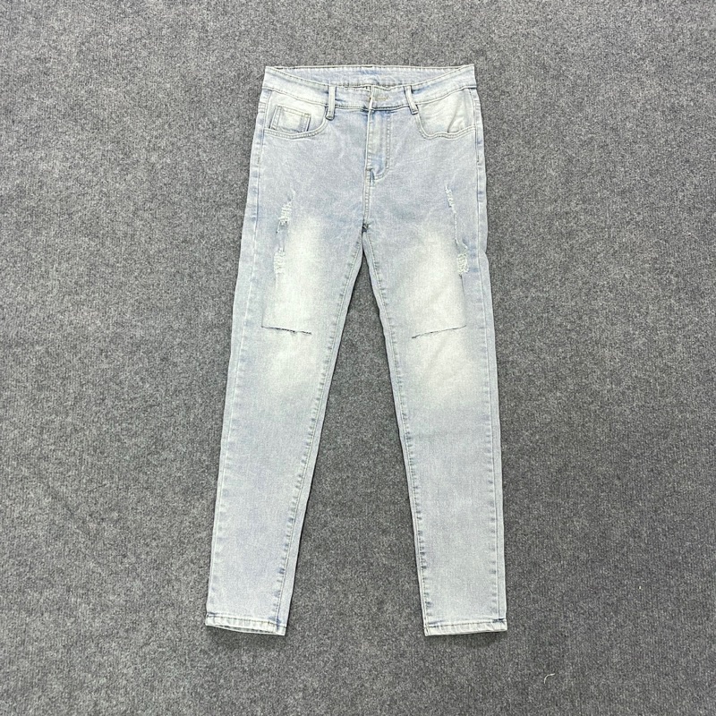 Quần Jean Nam Slim Fit Xanh Bạc 1991 Ảnh Thật