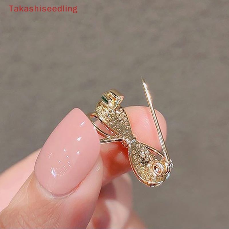 Ghim Cài Áo Hình Nơ / Hoa Bằng Kim Loại Chống Chói Thời Trang Cho Nữ