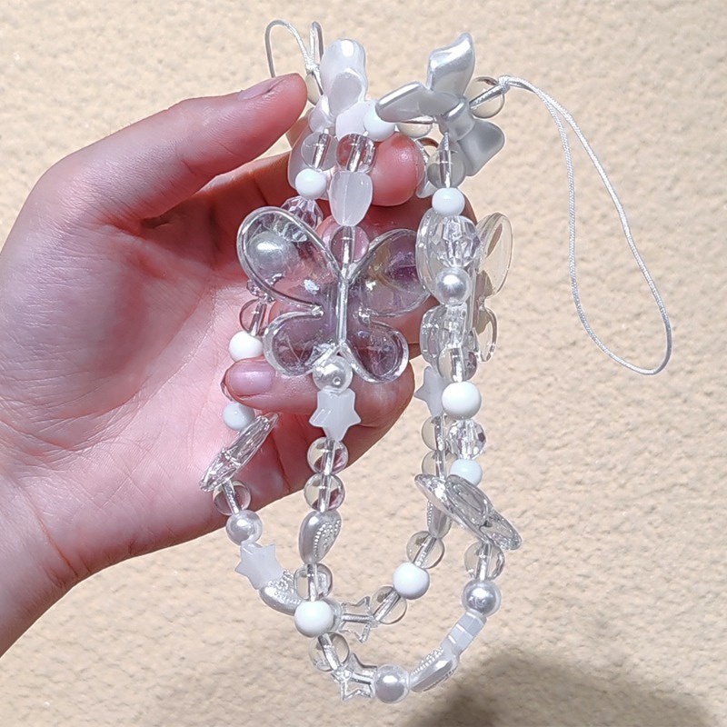 Dây Xích acrylic Trong Suốt Hình Bướm Kiểu Hàn Quốc Cho Nữ