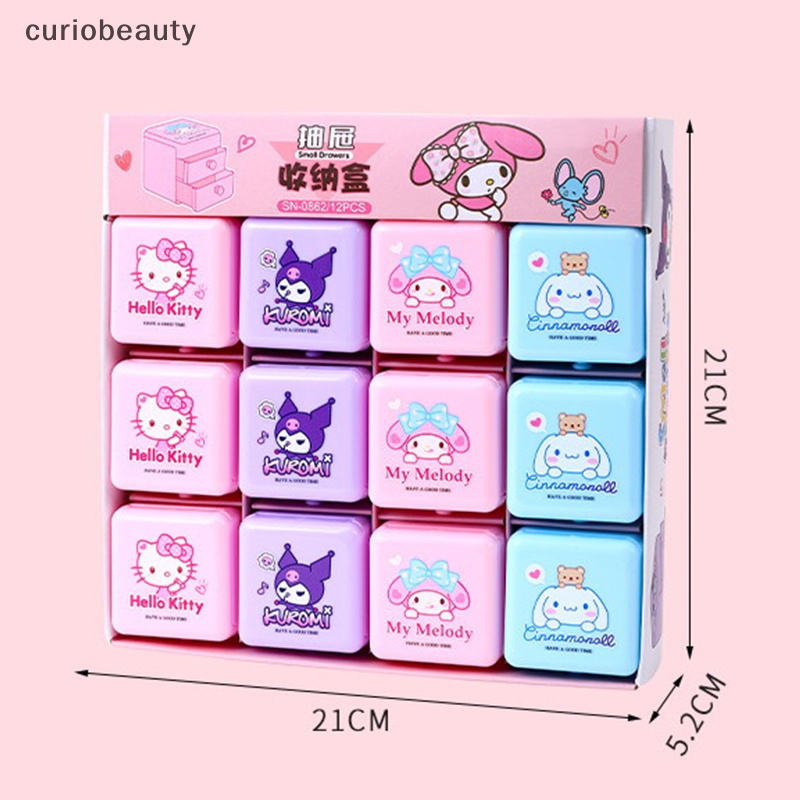 Hộp Đựng Trang Sức Để Bàn mini Hình sanrio hello kitty cinnamoroll my melody Có Ngăn Kéo Dễ Thương