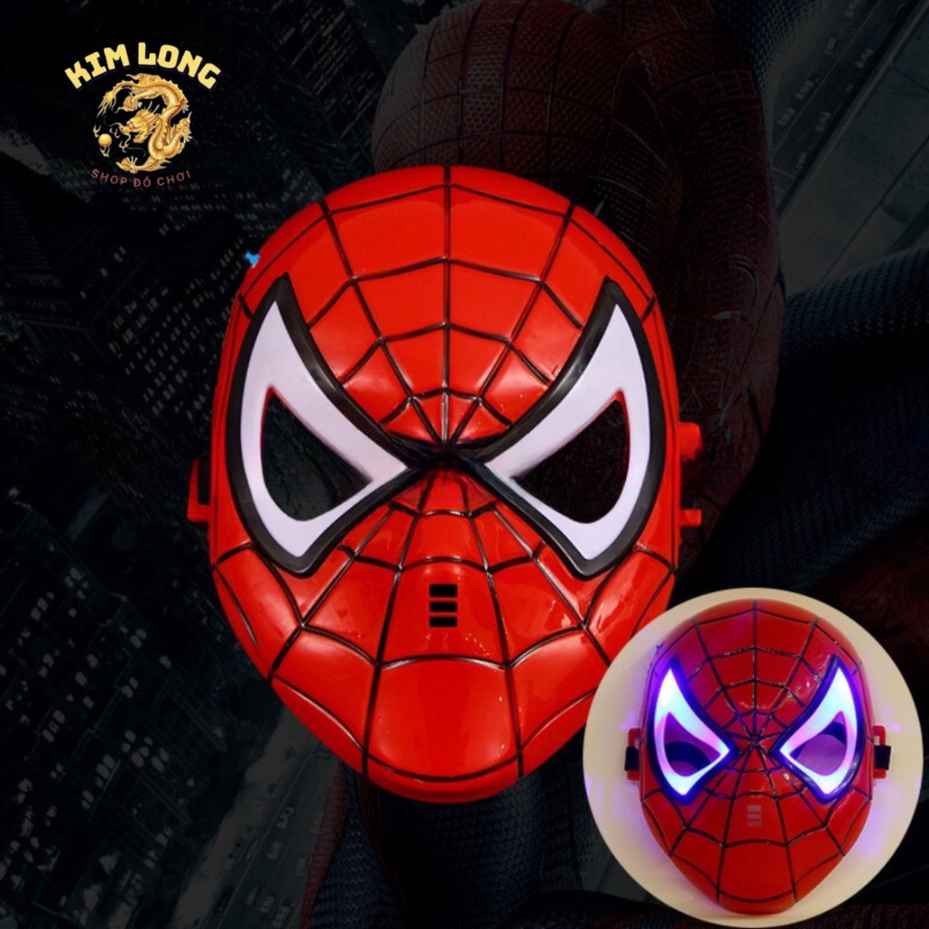 Mặt nạ siêu nhân nhện Spiderman Iroman hải tặc Caption Khổng lồ xanh Hulk ng dơi có đèn cho bé trai hoá trang HALLOWEEN
