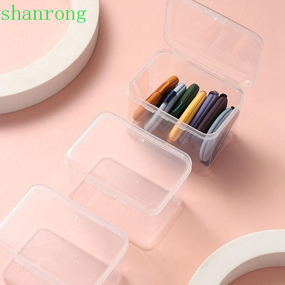 Shanrong Hộp Đựng Mỹ Phẩm Hình Vuông Cỡ Nhỏ Bằng Nhựa Trong Suốt Có Nắp Đậy Chống Bụi Đa Năng
