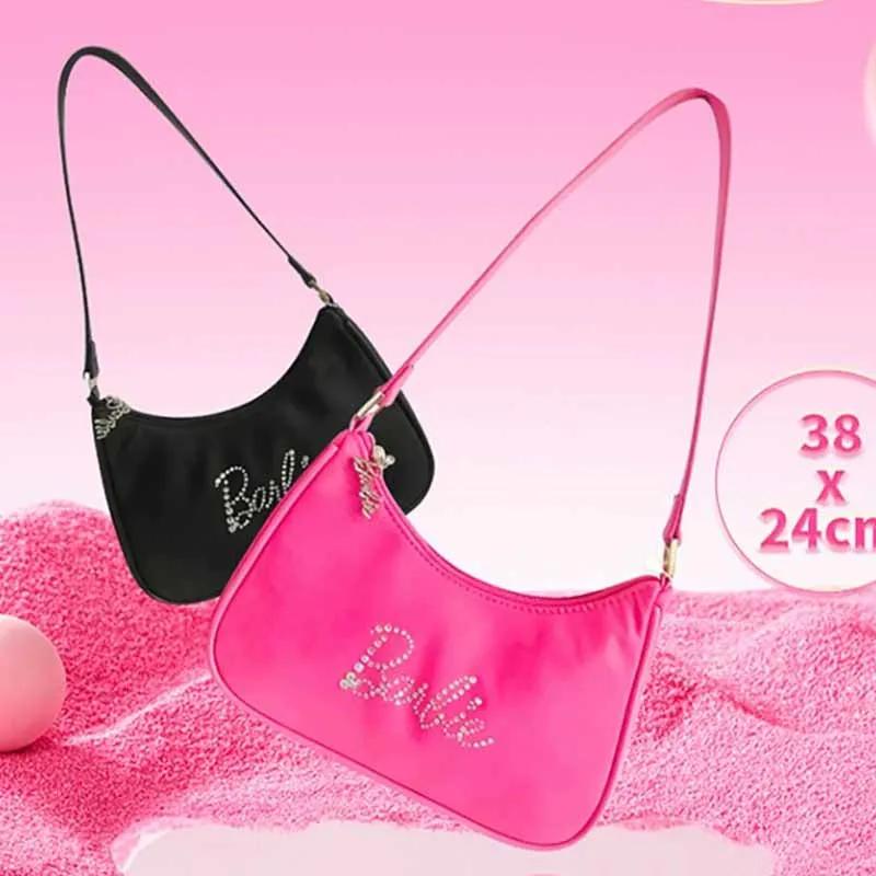 Túi đeo dưới cánh tay miniso barbie Phong Cách Hoạt Hình 2023 Mới Mẻ Sáng Tạo Hợp Thời Trang Cho Nữ Ví