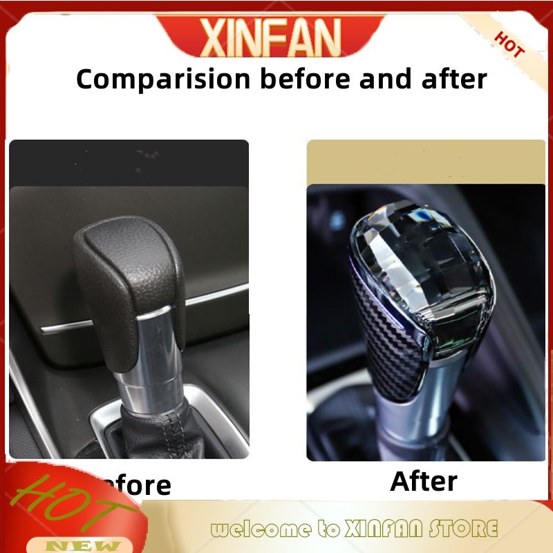 Tay Nắm Cần Gạt Số Có Đèn led Pha Lê Cho honda accord 2018-2022 civic 2021-2022 crv 2023