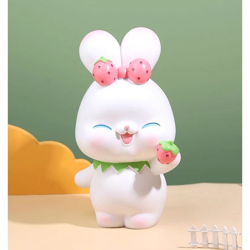 Tượng Tô Màu Thỏ Thả Tim Siêu To size lớn