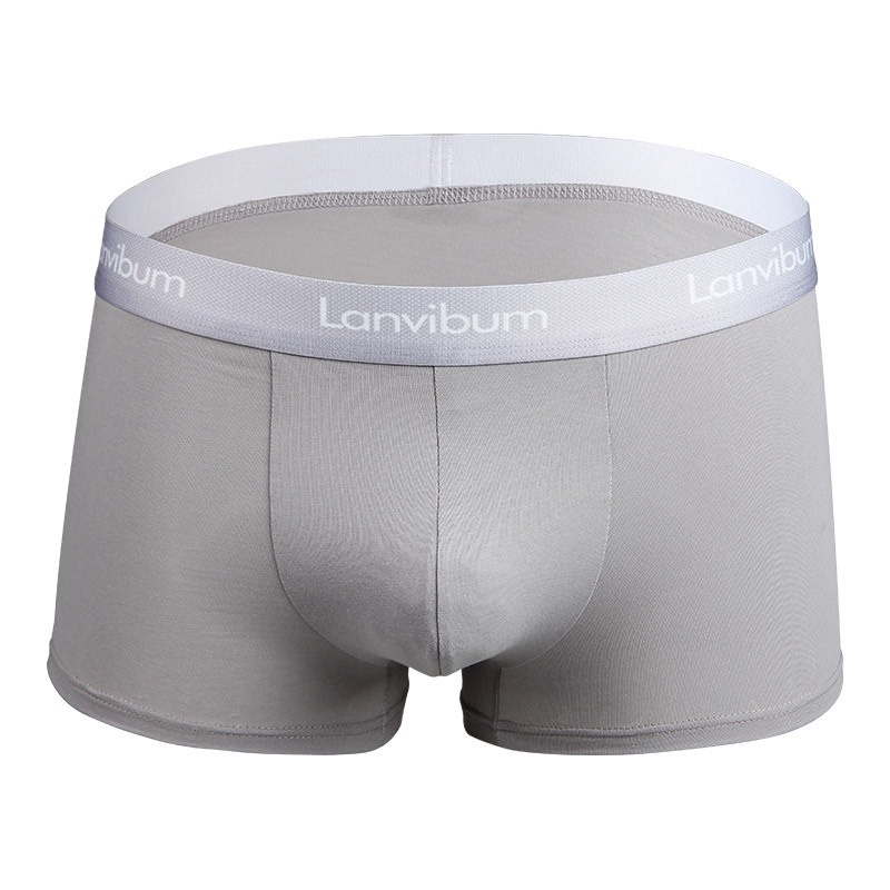 Hàng Mới Về Mới Quần Lót boxer cotton Lưng Vừa Màu Trơn Thời Trang Cho Nam