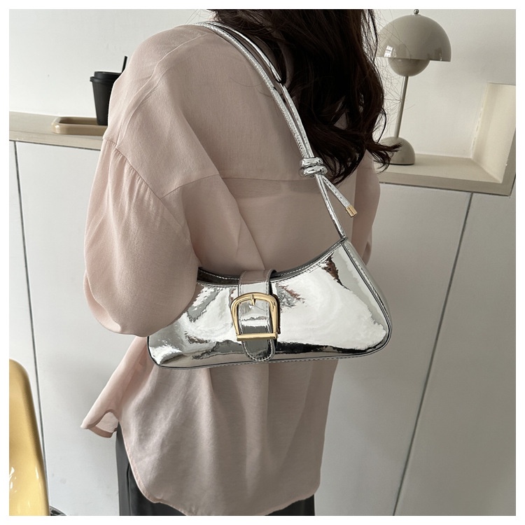 Chic joy Túi Đeo Vai Phiên Bản Hàn Quốc y2k Phiên Bản Đa Năng Cho Nữ Túi Đeo Dưới Cánh Tay Màu Trơn Thời Trang Dành Cho Nữ