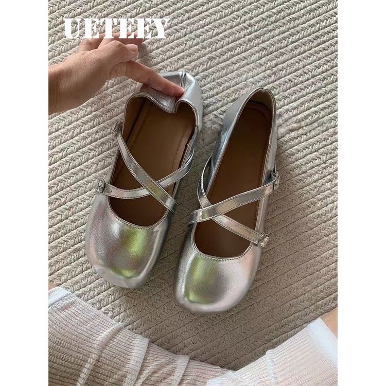 Giày búp bê Mary Jane UNTEEY FLF23A0NY3 42Z231019 thời trang xinh xắn thoải mái cho nữ