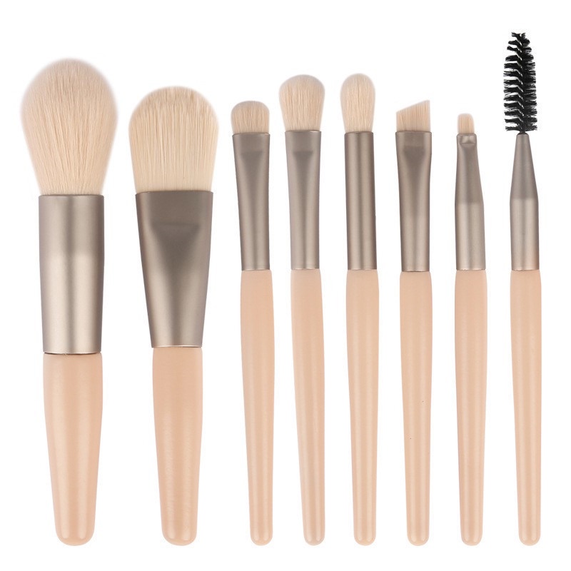 Set 8 Cọ Trang Điểm Phủ Phấn Đánh Má Hồng Bắt Sáng Toàn Diện