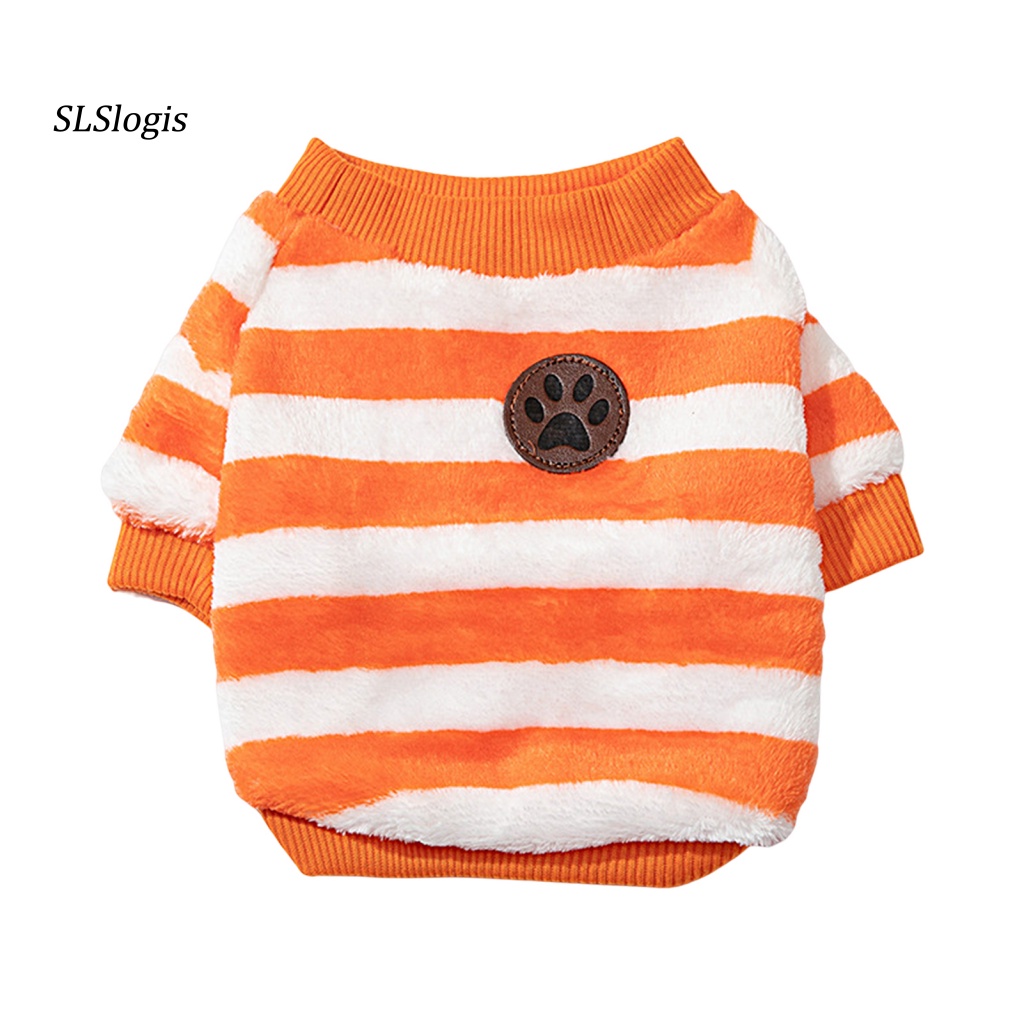 Áo Chui Đầu Cổ Tròn Họa Tiết Kẻ Sọc Màu Sắc Tươi Sáng Thời Trang Cho Thú Cưng
