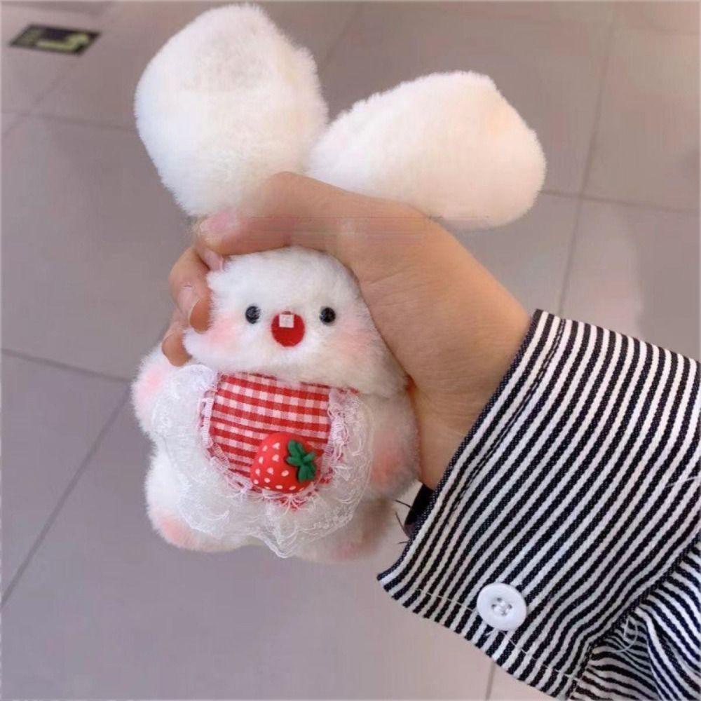 Shanlin Móc Khóa Thỏ Tai Dài Nhồi Bông Thiết Kế Hoạt Hình Dễ Thương