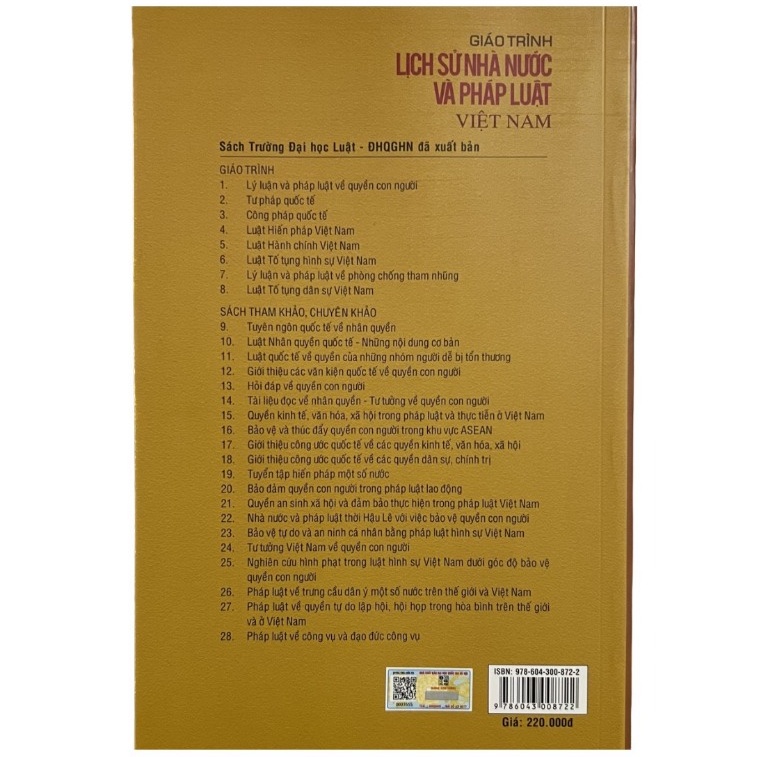 Sách Giáo Trình Lịch Sử Nhà Nước Và Pháp Luật Việt Nam - Nhà Sách Pháp Luật New