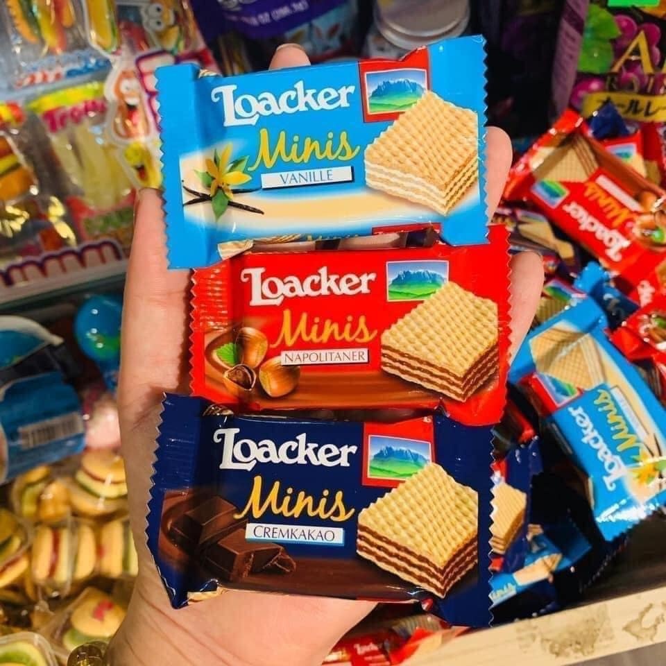 Bánh xốp Loacker Minis nhân kem mix 3 vị bịch 800gr - EDS Hàng Mỹ