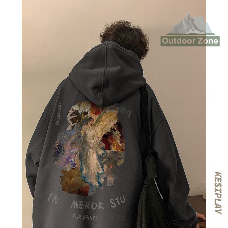 Áo Khoác hoodie Mỏng Đệm Lông Cừu Thời Trang Xuân Thu Cho Nam