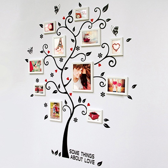 Decal dán tường Nghệ Thuật Tháo Rời Được Hình Cây Treo Khung Ảnh Gia Đình Hiện Đại Trang Trí Nhà Cửa diy