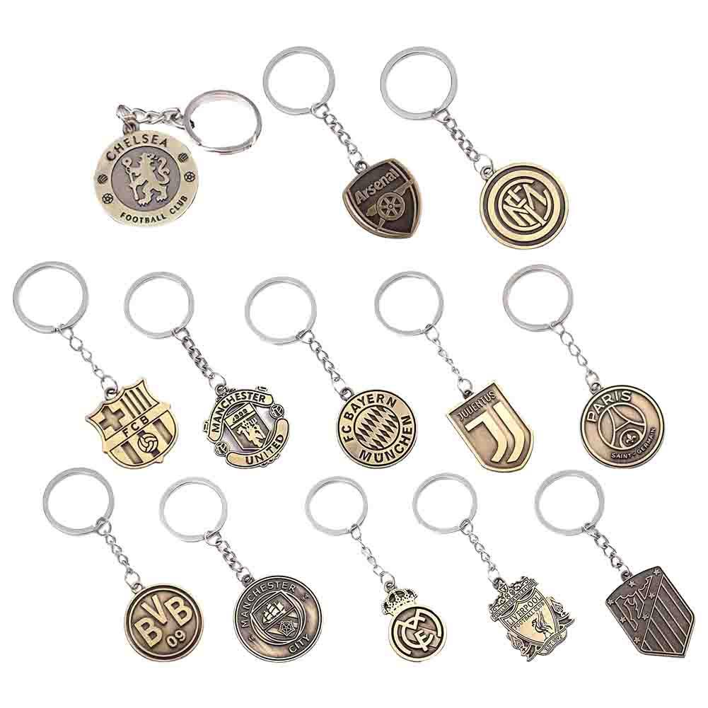 Móc Khóa Kim Loại Hình logo Câu Lạc Bộ Bóng Đá Châu Âu x6l1