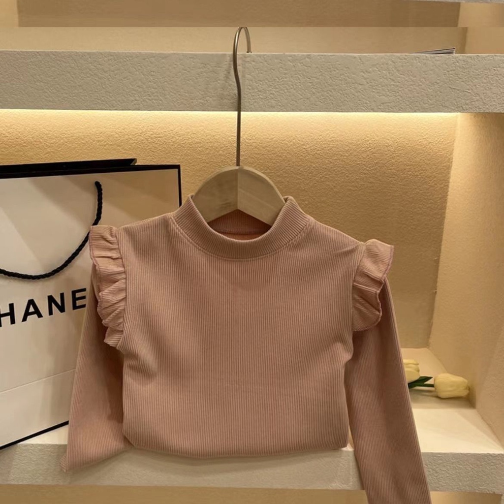 Áo Thun Tay Dài Cổ Cao Thời Trang Cho Nữ