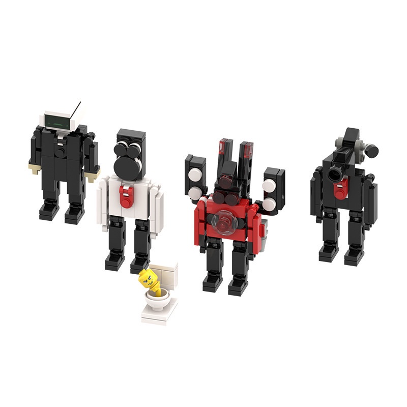 Moc Bộ Đồ Chơi Lắp Ráp Nhà Vệ Sinh Với Màn Hình Trượt Tuyết Và Đồng Hồ Âm Thanh titan Cho Bé Trai