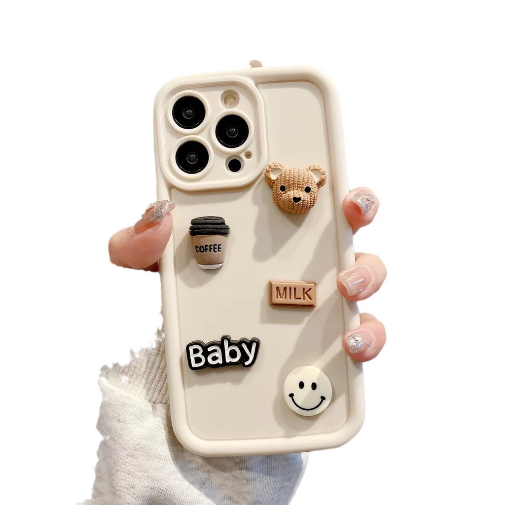 Điện Thoại Ốp Lưng Hình Gấu Đáng Yêu Cho iphone 13 12 11 pro max x xs max 7 / 8 plus