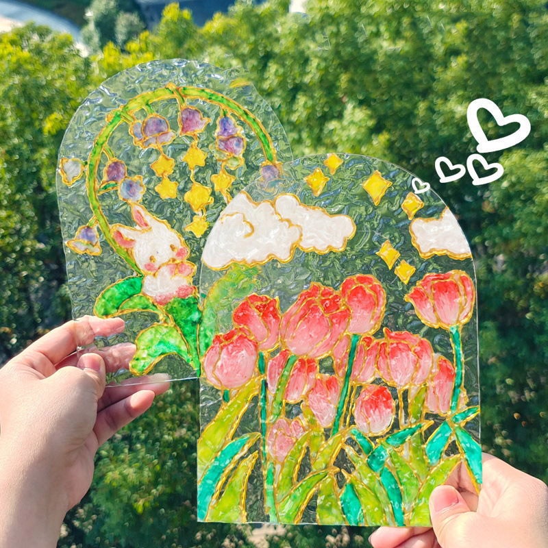 Flyingbear Tranh Sơn Dầu acrylic Hình Hoa tulip Và Gợn Sóng diy