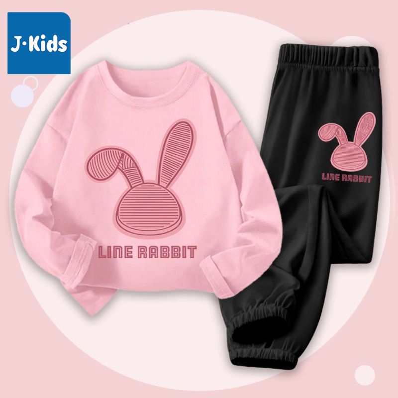 Đồ bộ thu đông cho bé trai bé gái J-Kids bộ thun dài tay cho bé chất thun cotton in hình độc đáo BDRB33