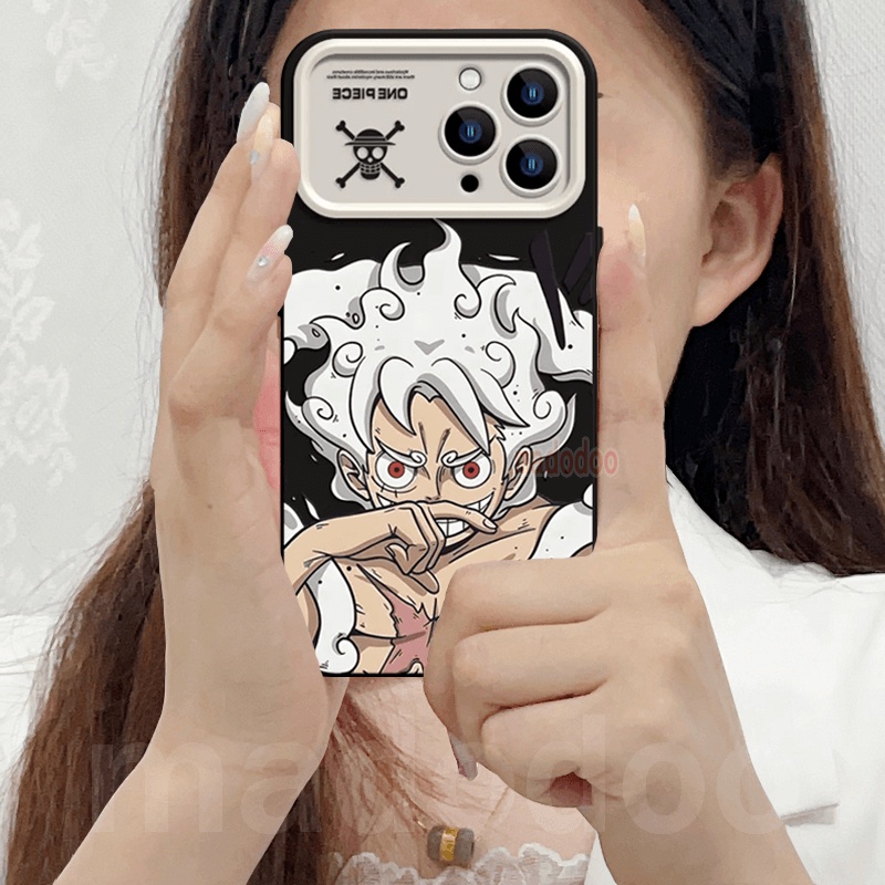 Ốp lưng OPPO Reno 10 Pro 8T 4G 5G 8 7 8Z 7Z 6 5Z 5F 5 Lite 4F 4 2F 2Z A94 A93 A74 A95 New Straight edge Fine hole Large window Cartoon One Piece Gear Fifth: Sun God Nika Monkey D Luffy anime Shockproof Soft Phoone Case DSC 09