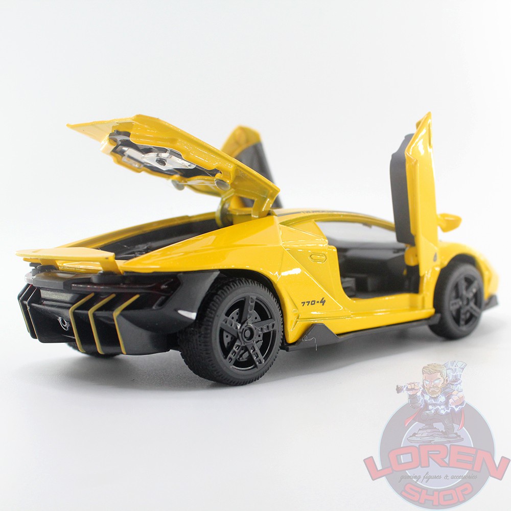 Mô hình ô tô kim loại Lamborghini Centenario LP770-4, siêu xe đồ chơi có đèn còi lorenshop