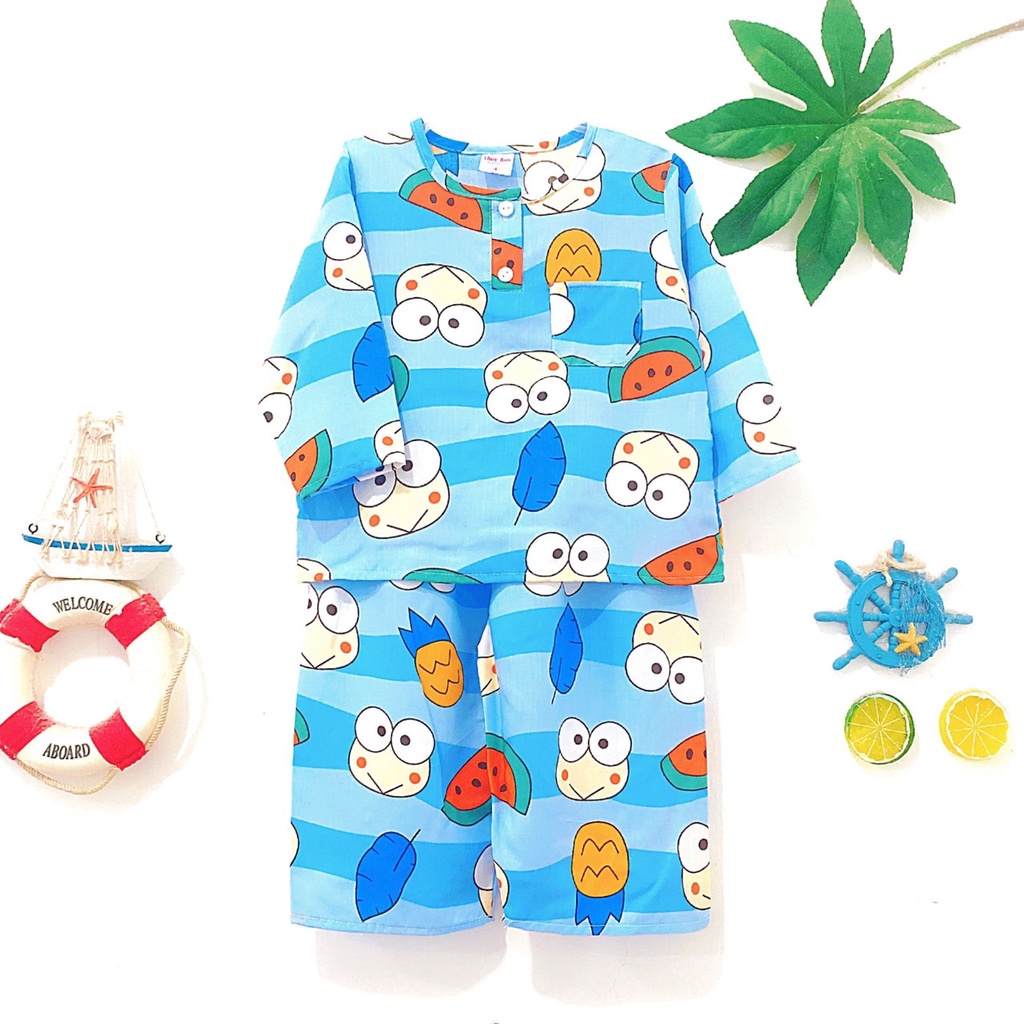 TOLEXINH  bộ tole tay dài quần dài bé trai - vải tole loại 1