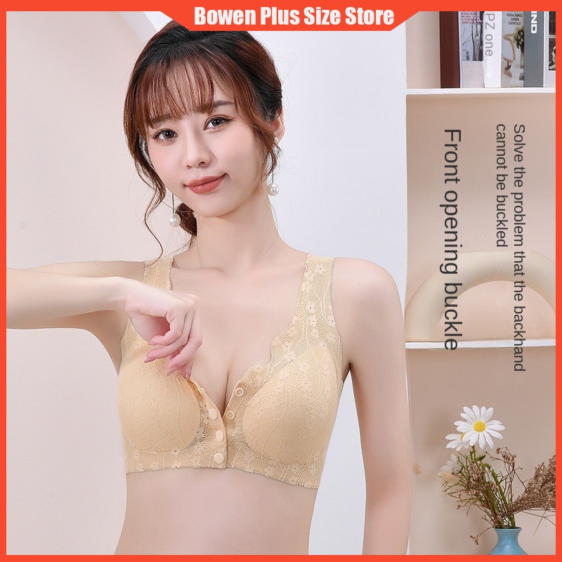 Áo lót 4 Nút Cài Trước Thiết Kế Thoải Mái Cỡ m-4xl Thời Trang Cho Nữ 40-100kg