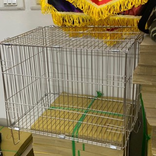 Lồng tắm inox 30x40 Thái An cho chim cảnh - lồng tắm chim chào mào có khay và cầu