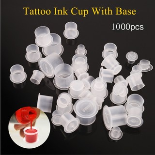 Set 1000 cốc đựng mực xăm s / m / l bằng nhựa trong suốt sử dụng một lần