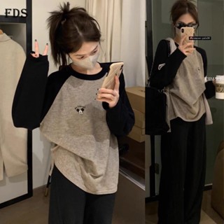 Bộ Đồ Ngủ Tay Dài In Hình Chuột mickey Dễ Thương Thời Trang Thu Đông Cho Nữ