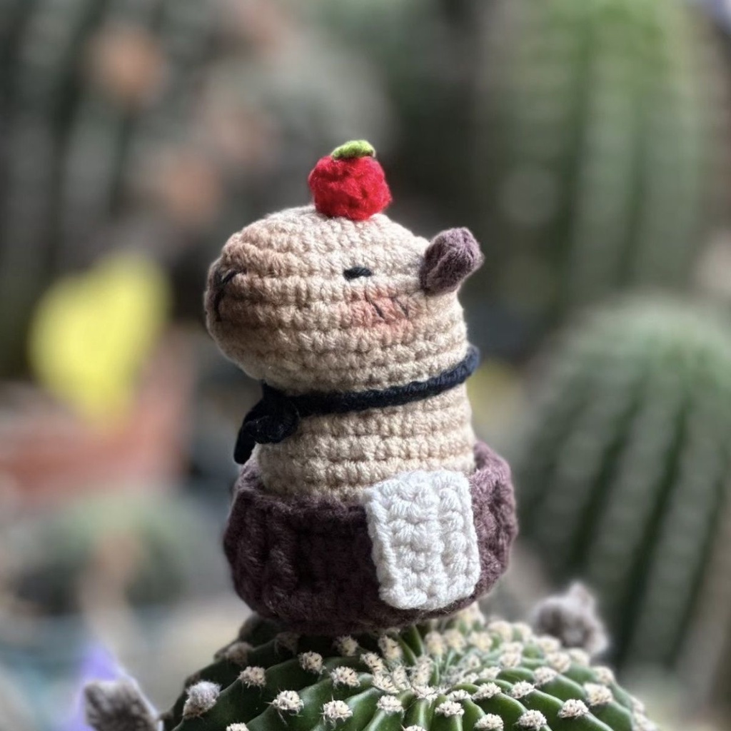 Capybara Mặt Dây Chuyền Đan Len Thủ Công Làm Quà Tặng Cho Bạn Gái