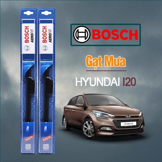 Gạt Mưa Xe Hyundai i20 Thương Hiệu BOSCH - Lưỡi Silicone Cao Cấp - Hàng Chính Hãng +