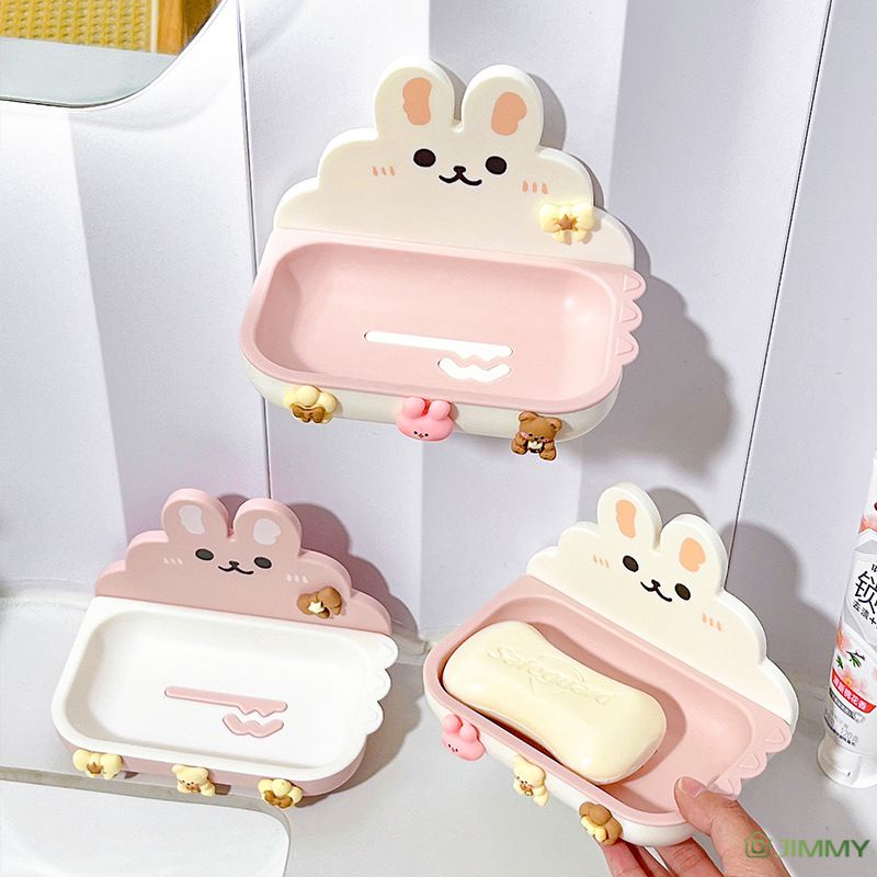 Hoạt Hình Kệ Đựng Xà Phòng Hai Tầng Gắn Tường Không Cần Khoan