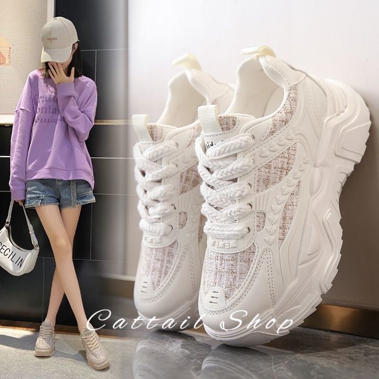 Cattail giày thể thao nữ giày sneaker nữ Thoáng Khí 2023 hot trend  Tiện lợi Đa năng Phóng khoáng Sang trọng FYD23A13S2 44Z231101