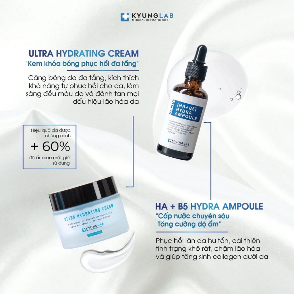 Serum HA B5 KyungLab Hydra Ampoule Cấp Ẩm Cấp Nước Căng Bóng Sáng Da 50ml.