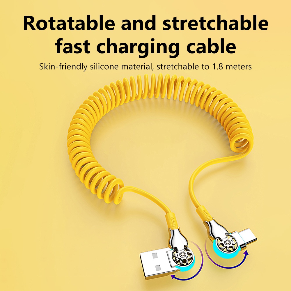 180° Dây Cáp Sạc Nhanh Xoay Được Cho xiaomi huawei sam ip 15