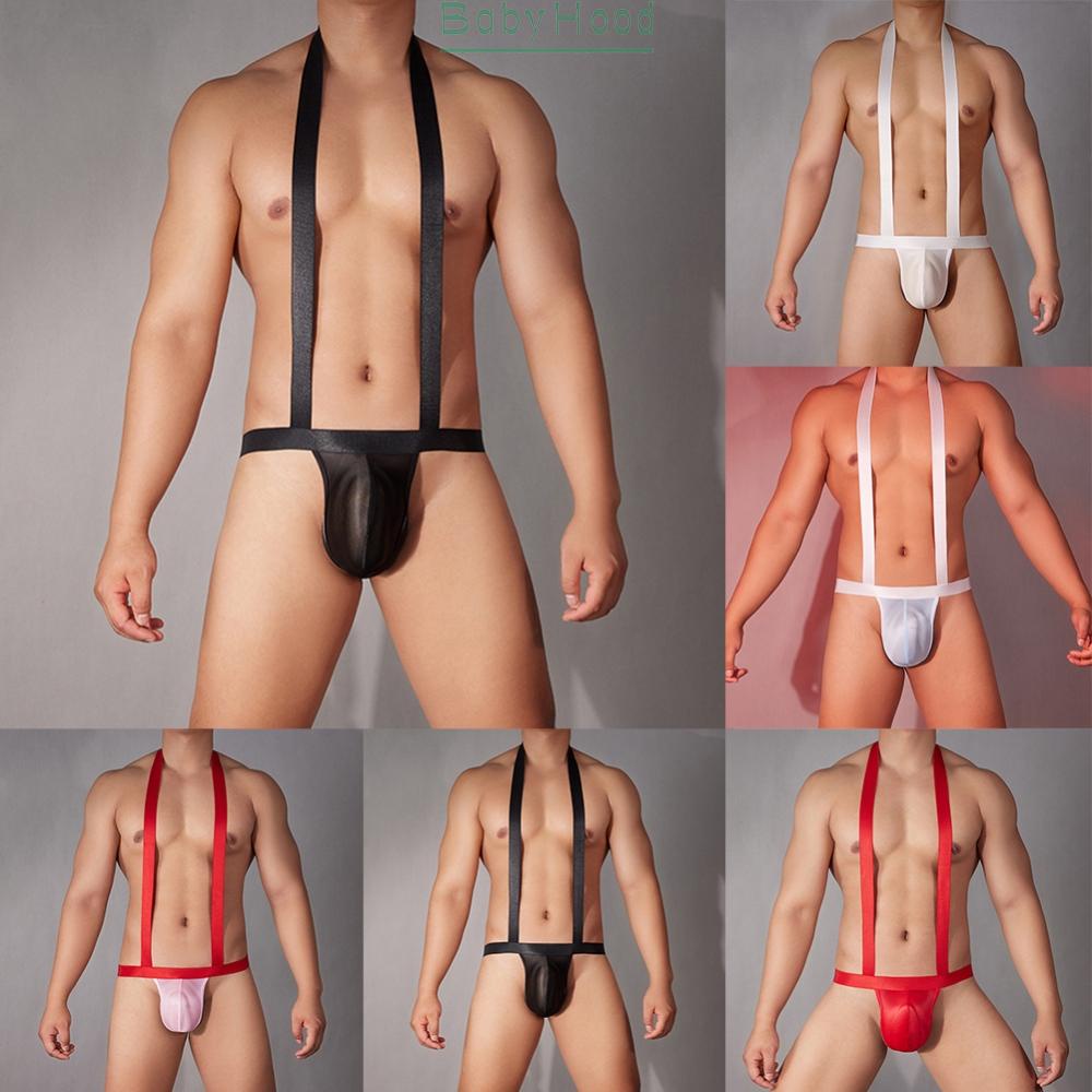 Black Bodysuit Briefs for Men  Chest Strap Design  Breathable Polyester Material#BBHOOD